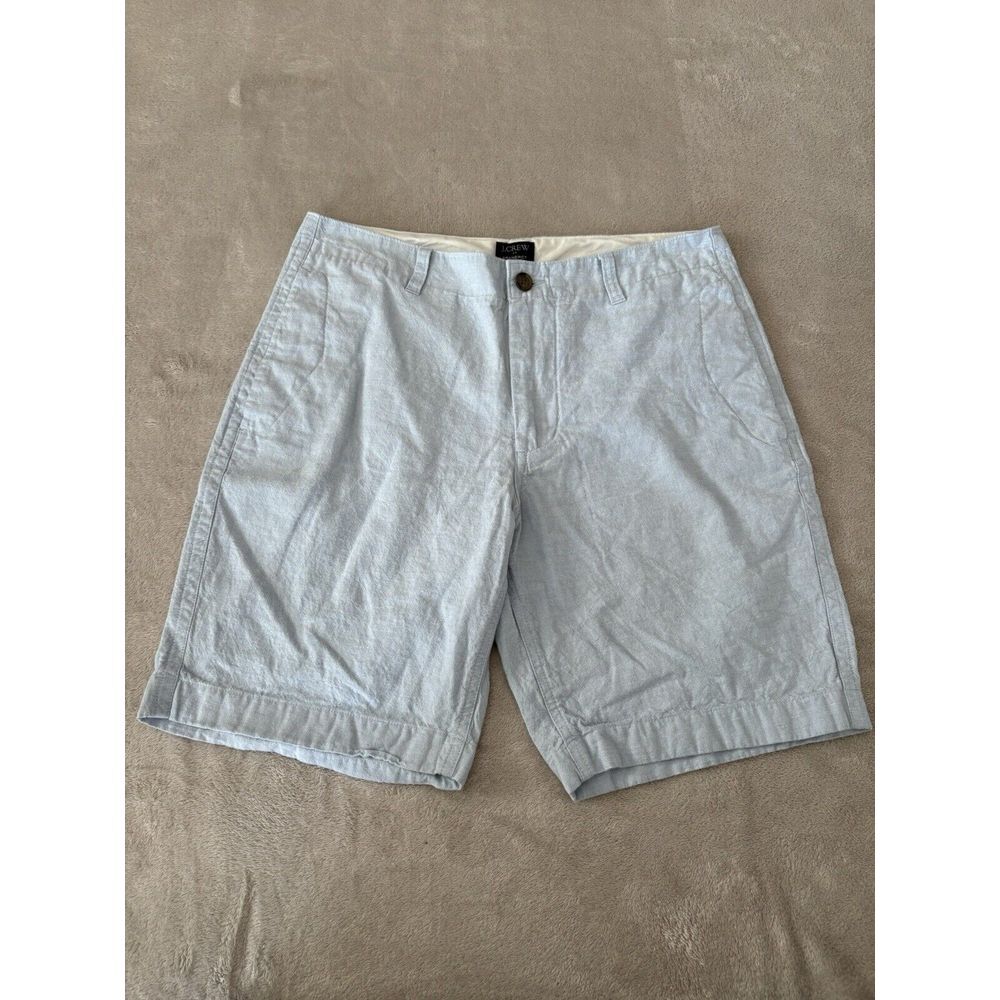 J.‎ Crew Shorts Mens 32W Chino Gramercy Golf Outdoor Beach Light Blue Linen